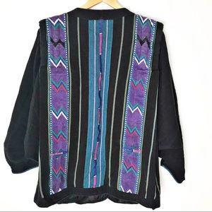 Tribal batwing coat southwestern Aztec boho
